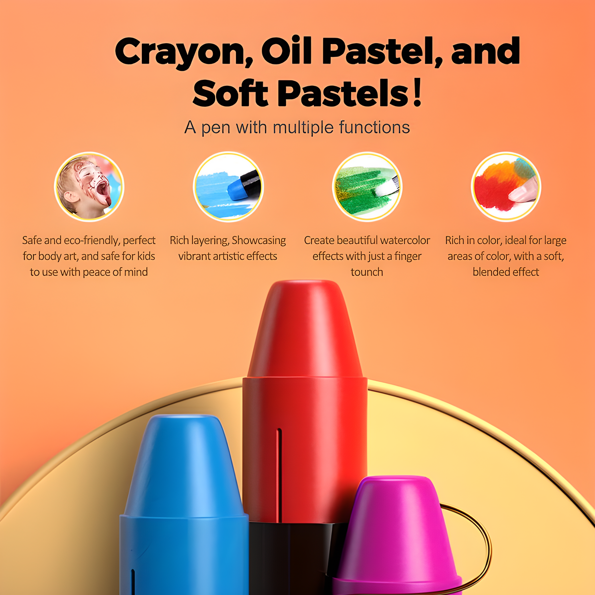 NileSands Jumbo Crayons — Safe, Washable, Made for Little Hands