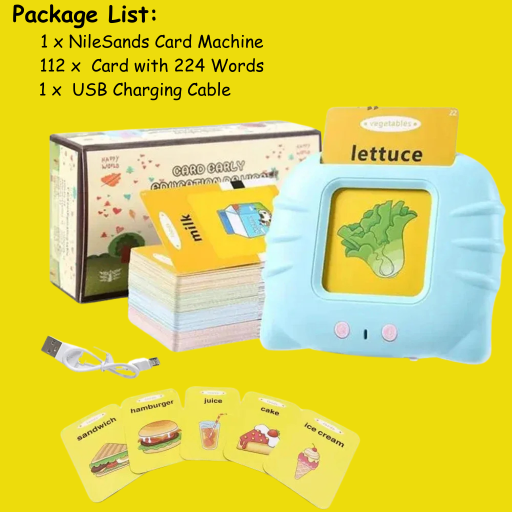 NileSands Bilingual Talking Flash Cards for Kids (English/ Spanish)