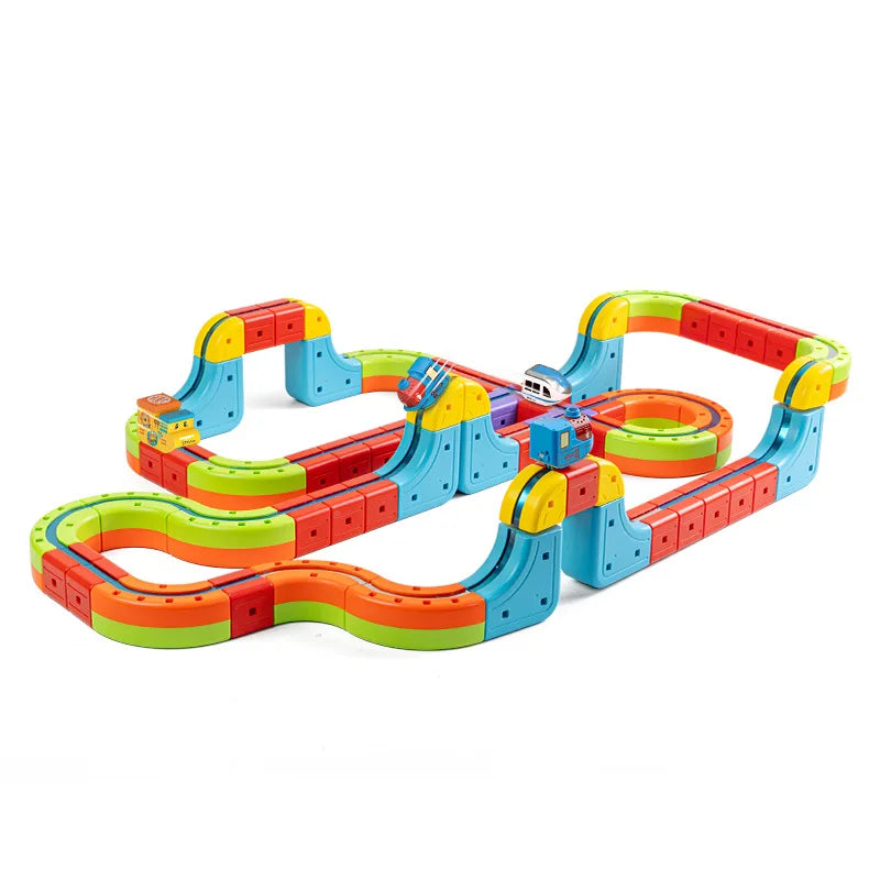 Electric Magnetic Track Train set for Kids Ages 3-8