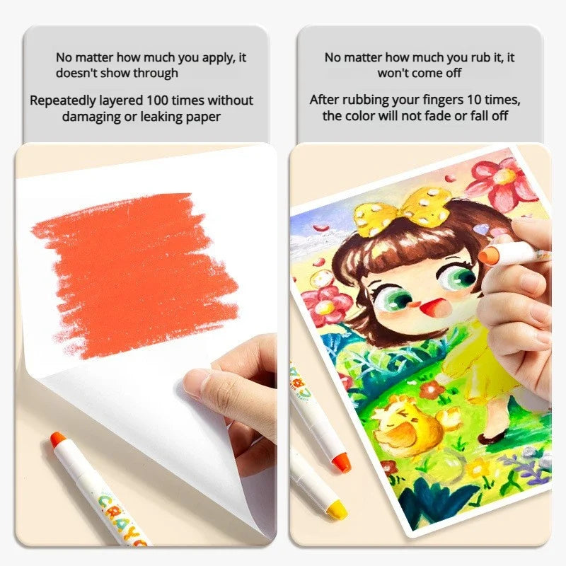NileSands Jumbo Crayons — Safe, Washable, Made for Little Hands