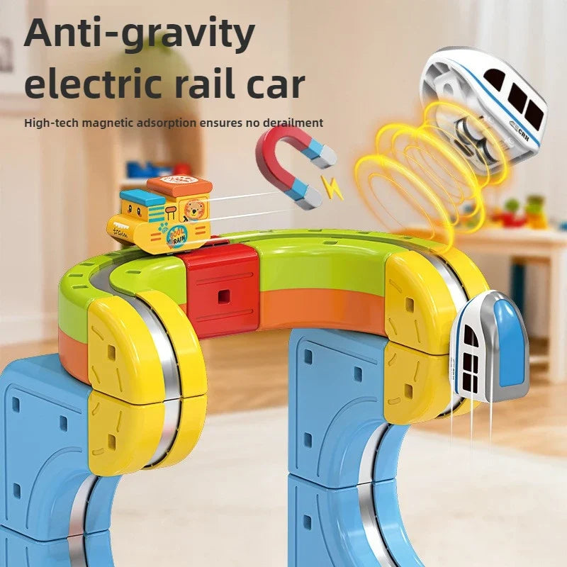 Electric Magnetic Track Train set for Kids Ages 3-8