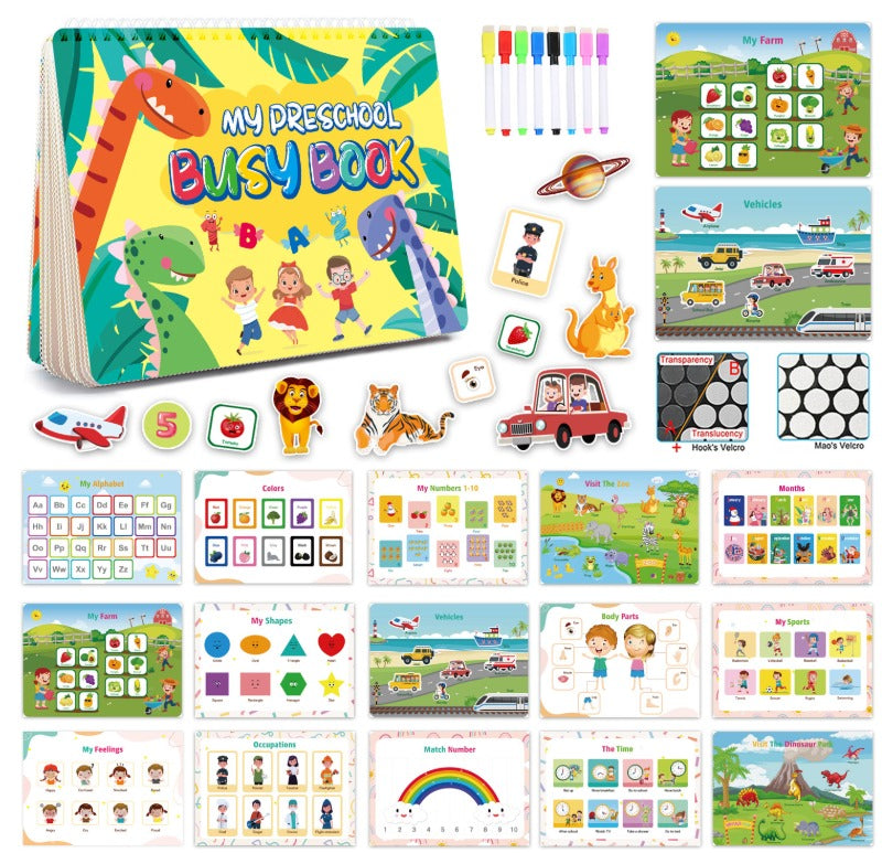 NileSands Preschool Busy Workbook for Kids 2-10