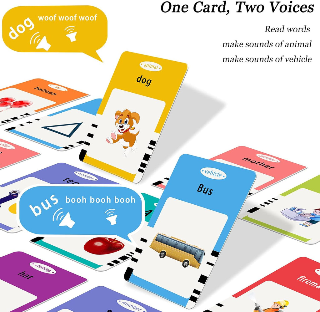 NileSands Bilingual Talking Flash Cards for Kids (English/ Spanish)