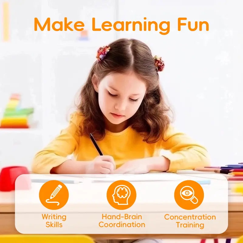 NileSands Reusable Grooved Handwriting Workbook for Kids